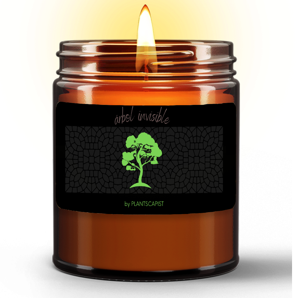 Arbol Invisible by Plantscapist Botanical Wax Candle in Amber Jar (9oz)